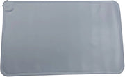 Mat di silicone per animali domestici, bordi elevati per evitare morsi, facile da pulire, piastra antiscivolo per cani e gatti per prevenire rifiuti da ciotole e boccali sul pavimento (48*30cm) - Grigio scuro