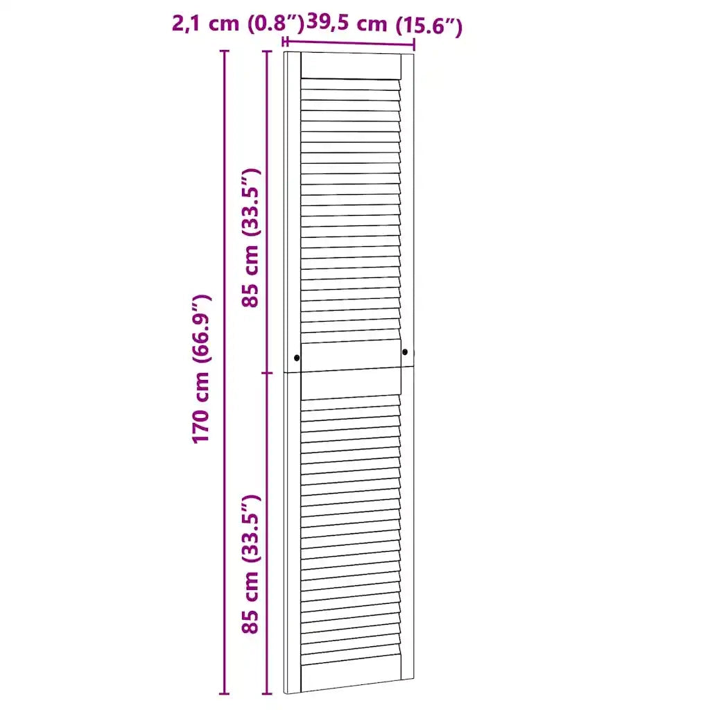 Porta per Armadio Naturale 170 x 2,1 x 39,5 cm Pino massello CFW7011668