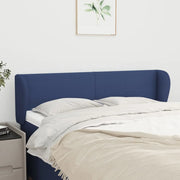 Testiera ad Orecchio-Testata con Orecchie Blu 147x23x78/88cm in Tessuto 673390