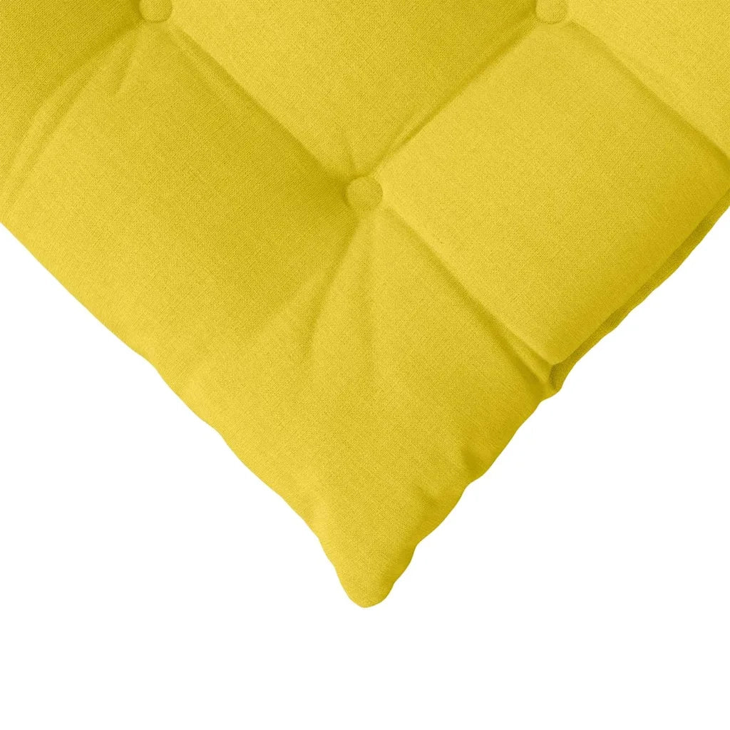 Cuscini per Seduta 4 pcs Giallo Chiaro 40 x 40 x 6 cm Tessuto