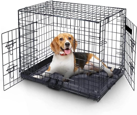 Banchina per Cani - Banchina per Animali da Compagnia - Scatola di Trasporto - Banchina da Viaggio - Nero