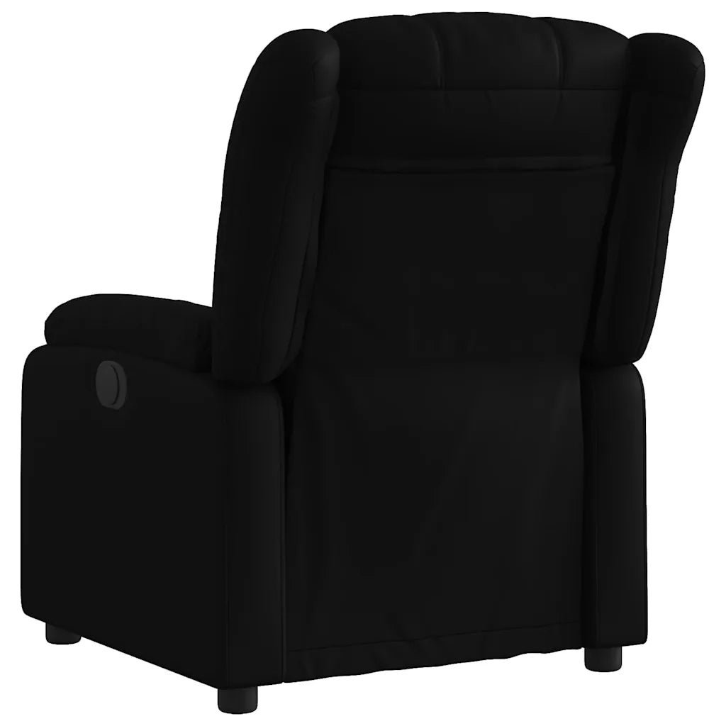 Divano Sedia-Poltrona Reclinabile Elettrica Nera in Similpelle 759918
