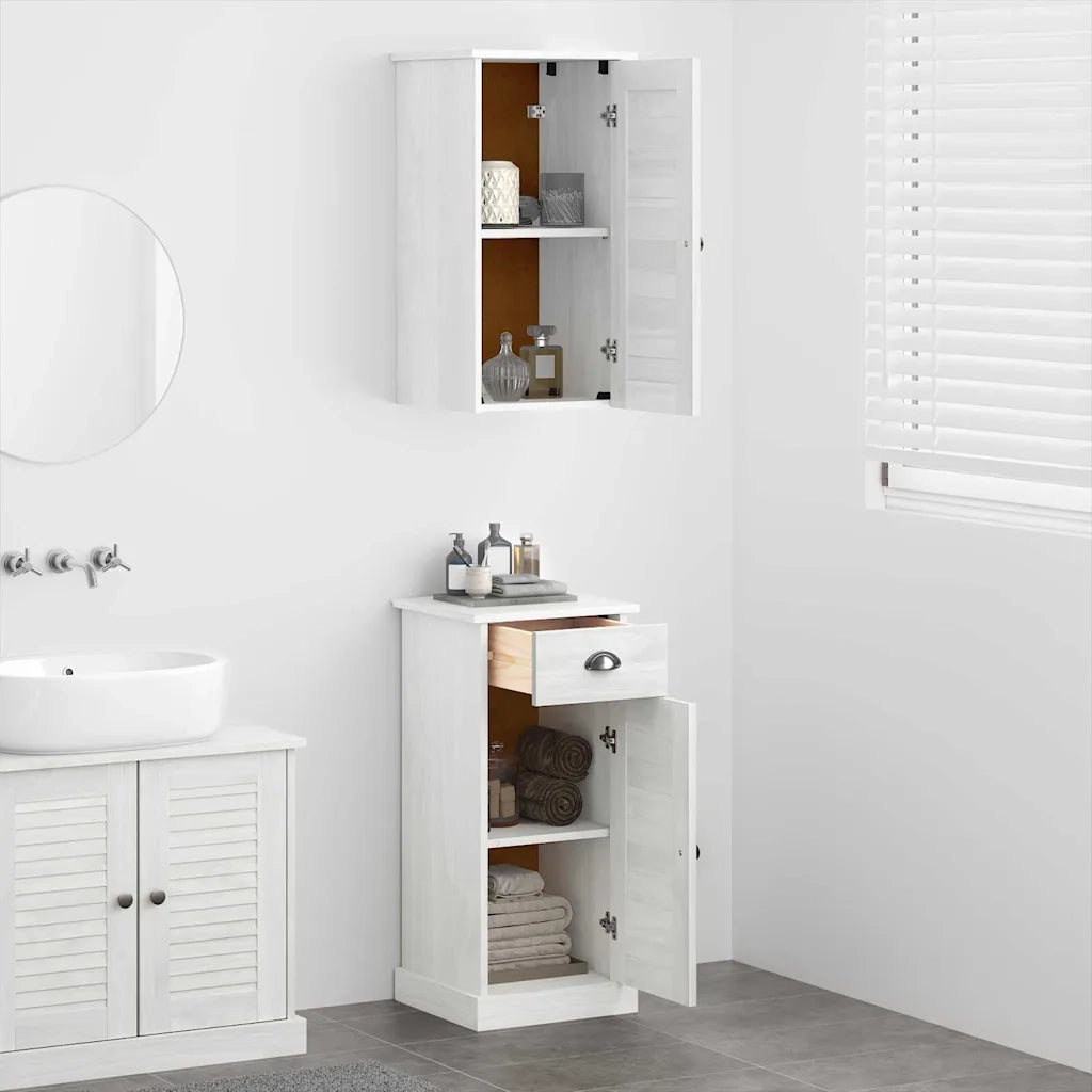 vidaXL Set di mobili per il bagno VIGO 2 pcs Marrone e bianco