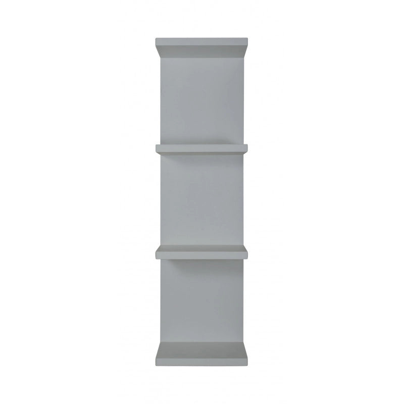 Mensola da Muro, Libreria Sospesa, Libreria da Parete, Scaffale da Parete, Grigio Sasso, 25,5x93 p23,7 cm - Libreria Pettine