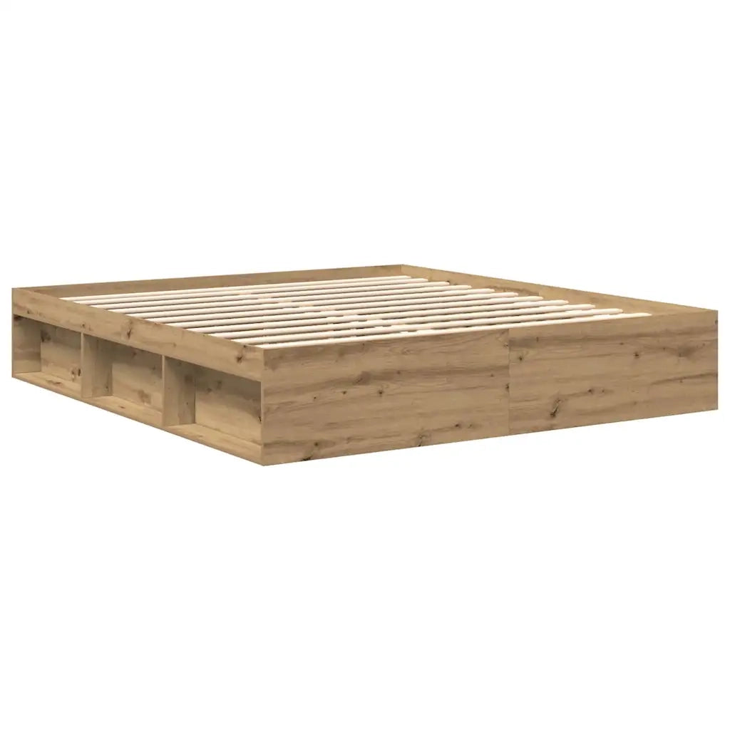 Giroletto senza Materasso Rovere Artigianale 200x200 cm 3328870