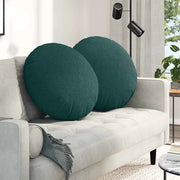 Cuscini per Seduta 2 pcs Verde Scuro Ø80 x 29 cm Tessuto