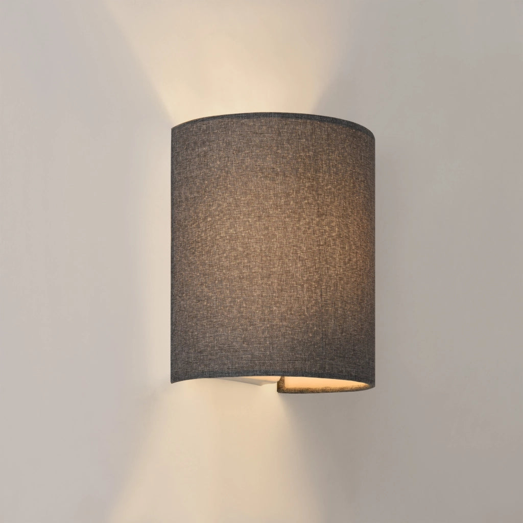 Set Brüssel di 3 Applique per Interni con Paralume Semicilindrico Grigio lux.pro