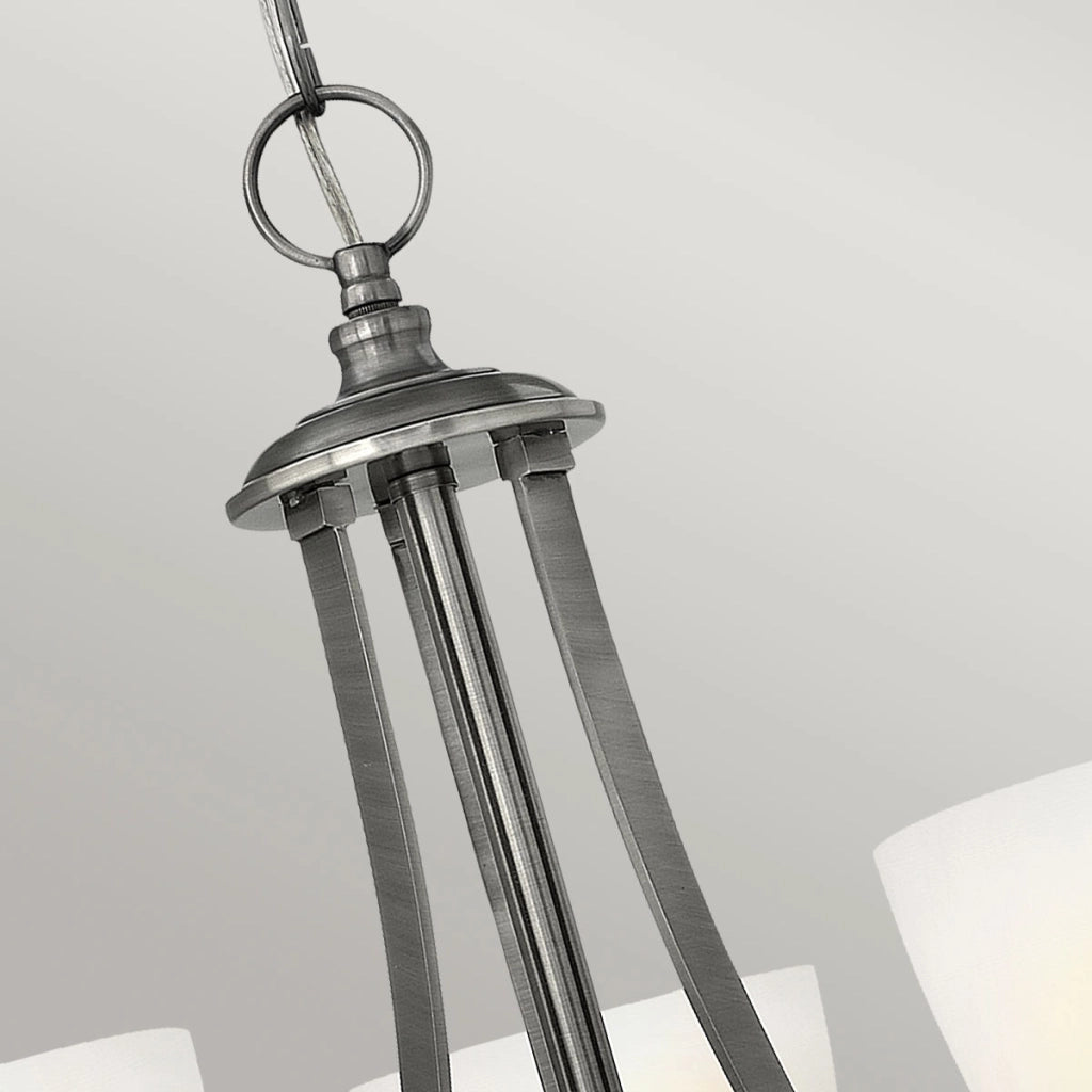 Lampadario Truman nichel antico 3 luci E27 Hinkley