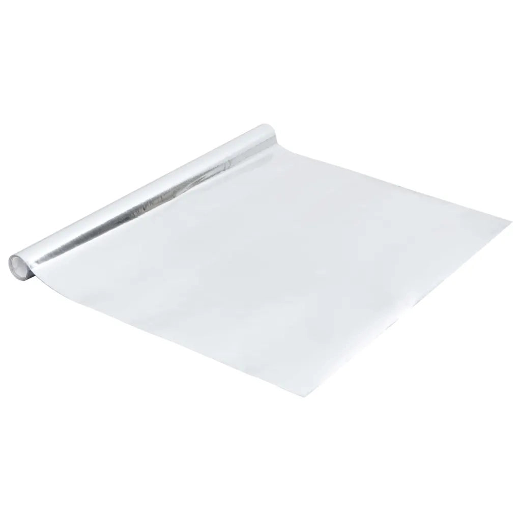 Pellicola Autoadesiva per Mobili Argento Lucido 500x90 cm PVC CFW1823275