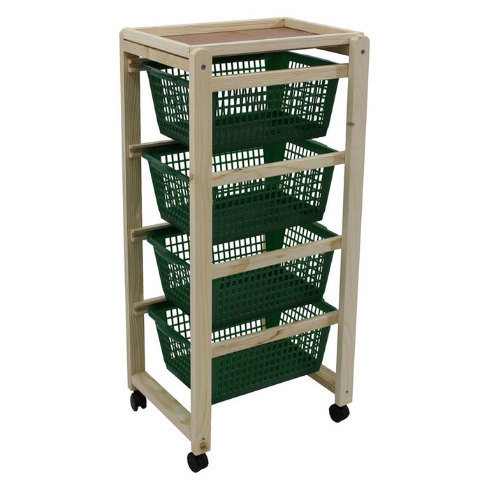 carrello da cucina con cestelli colore naturale cod:ferx.8035450nlm
