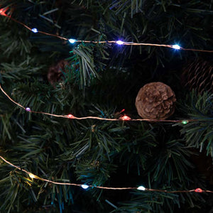 catena lineare micro luci a led serie 'm-mh' 400 led rgb - 24 mt. (24+4) cod:ferx.8079110nlm