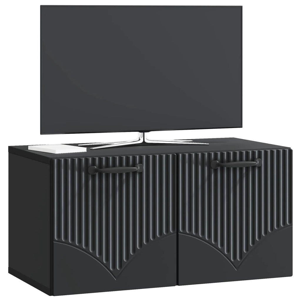 Mobile Porta TV da Muro Nero 59,5 x 31 x 30 cm