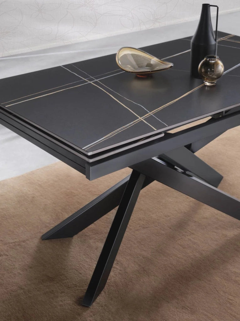 Tavolo allungabile ZELOR ceramica nero