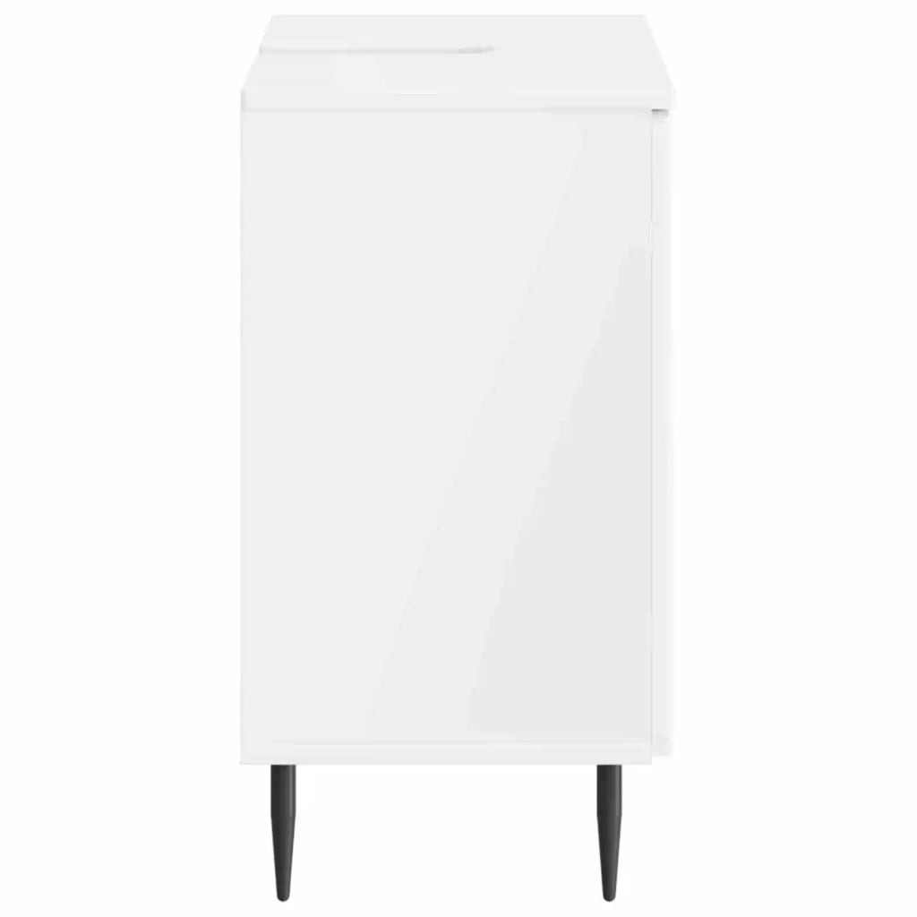 Armadio per Lavabo da Bagno ZWOLLE Bianco Lucido 896349