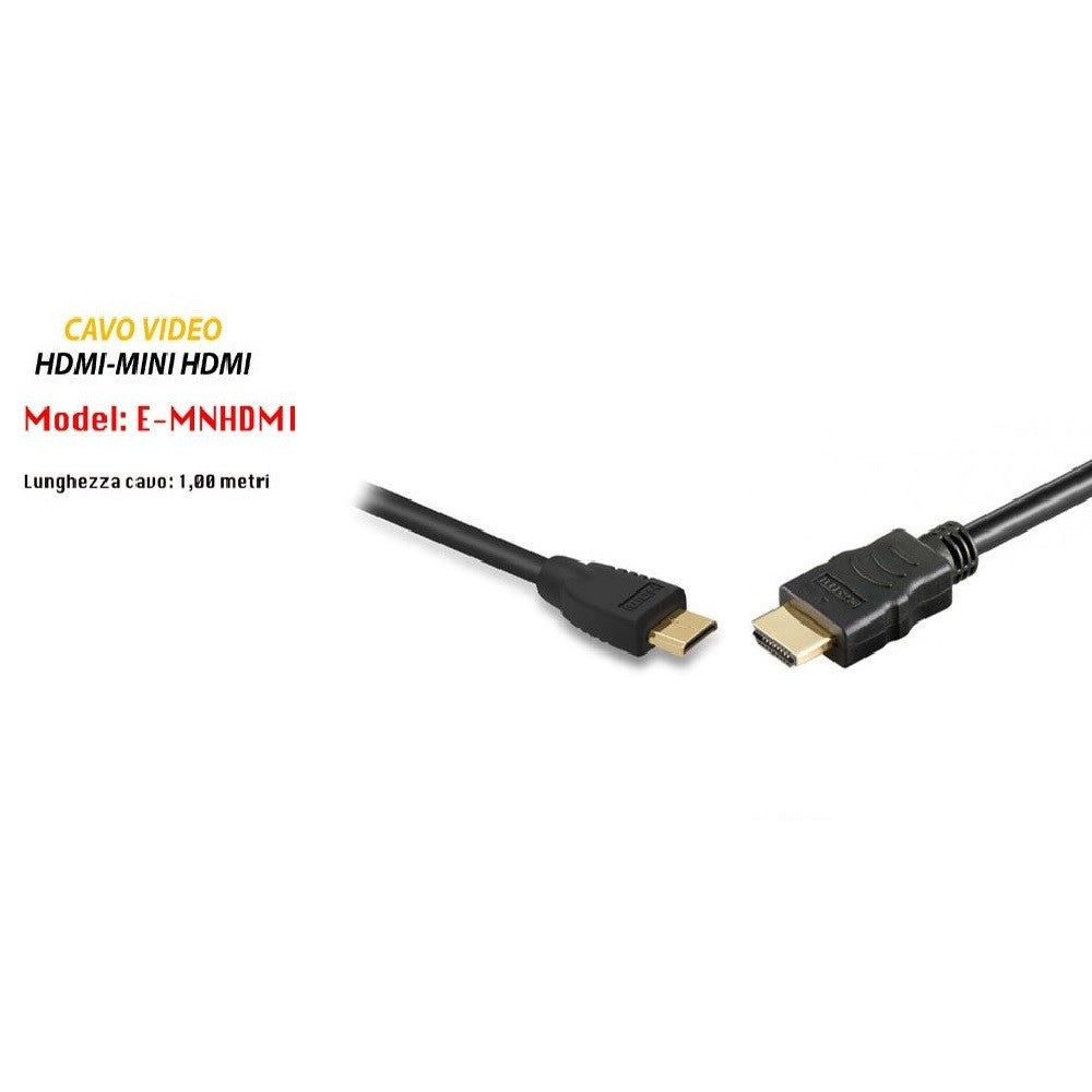 Trade Shop - Cavo Mini Hdmi A Hdmi 1 Metro Cable Audio Video Per Fotocamere Maxtech E-mnhdmi -