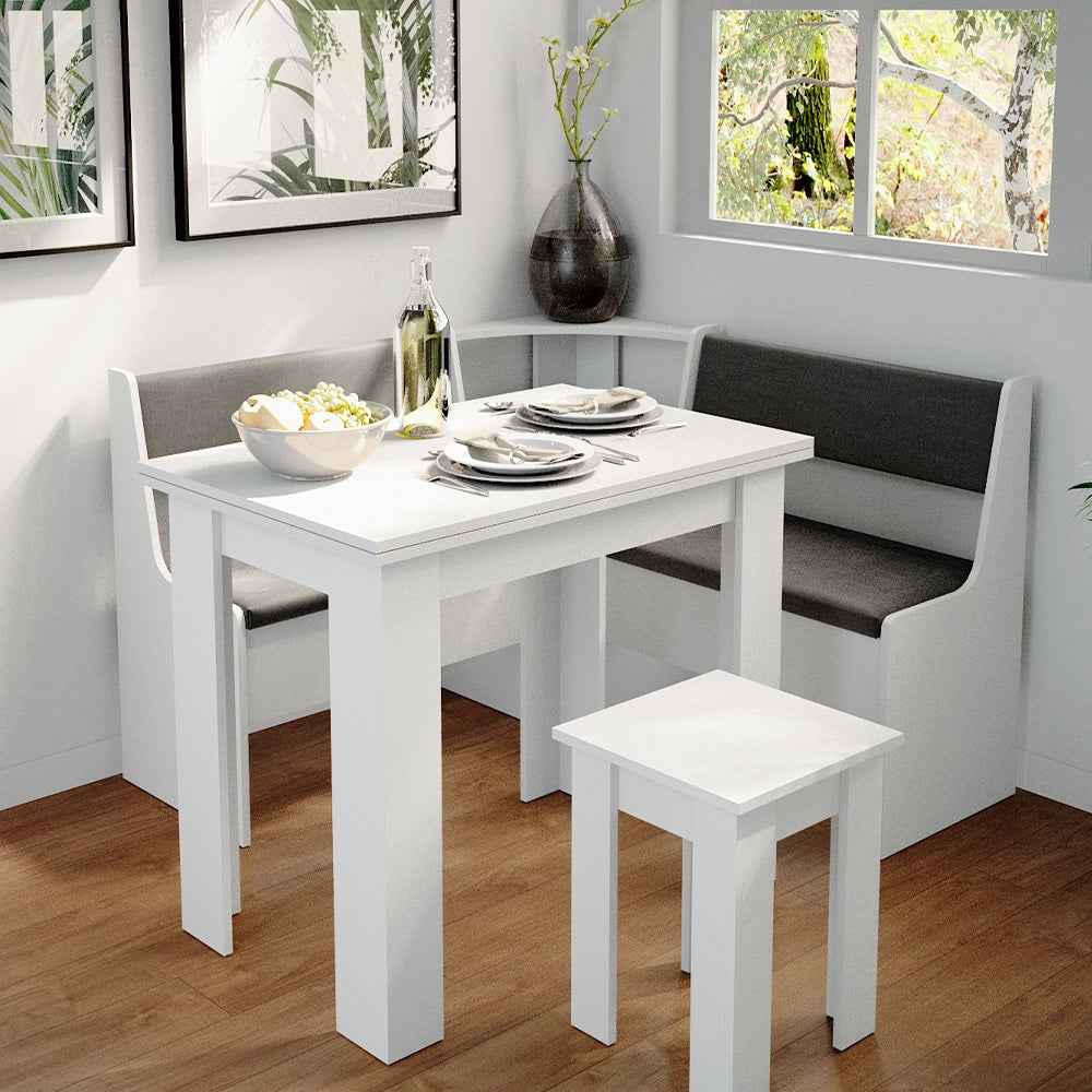 Vicco Gruppo panca ad angolo Bianco 41.5 x 120 cm Senza tavolo