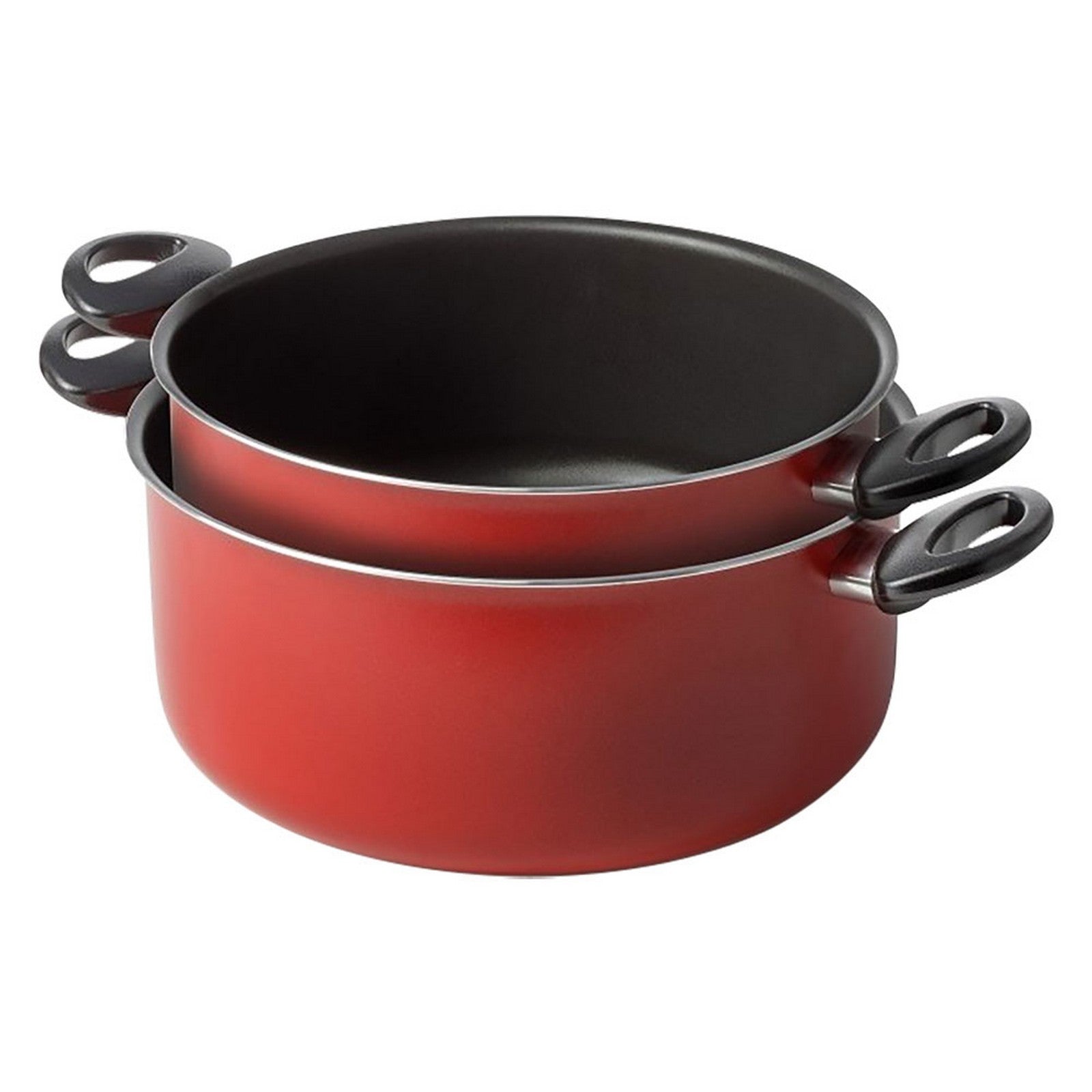 casseruole a due manici 'cucina sano' set 2 pezzi ã˜ cm. 18 / 22 cod:ferx.7939120nlm