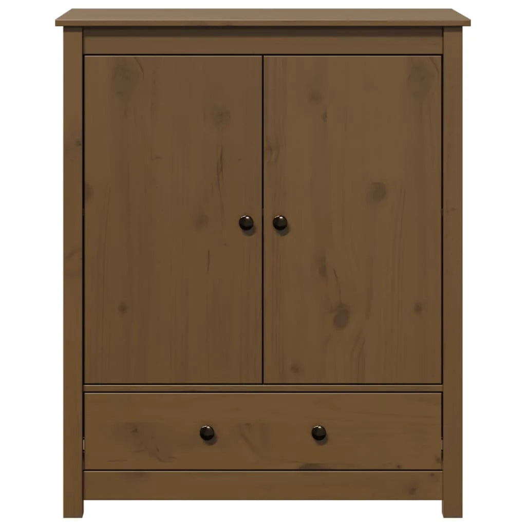 Buffet credenza cassettiera armadio mobile contenitore organizer per cucina soggiorno salotto 83 x 41,5 x 100 cm legno massello di pino marrone 02_0035767