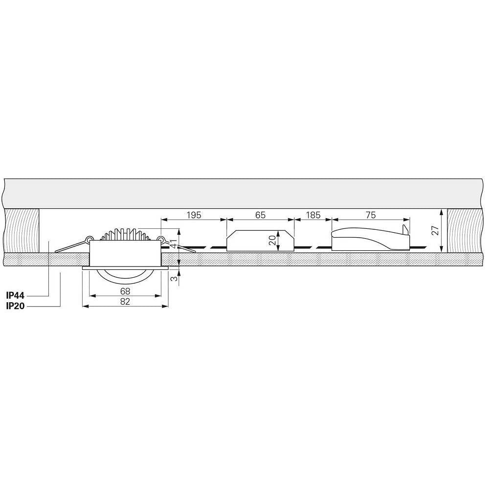 Trade Shop - Faretto Incasso Tondo Slim Luce Box Doccia Led 8w Orientabile Dimmerabile Nichel -