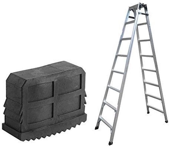 Piedini Antiscivolo per Scale - Pads di Ricambio in Gomma - Protezione per i Piedi - Piedini per Scale - 2 Pezzi - Piedini di Alta Qualità in Gomma