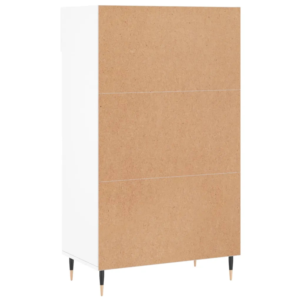 Scarpiera Bianca 60x35x105 cm in Legno Multistrato 829588