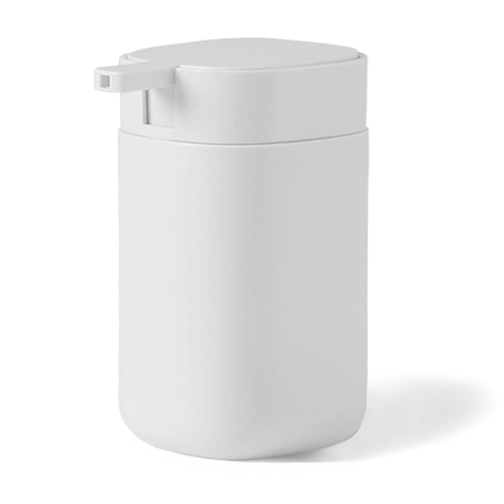 Set accessori bagno 3 pz bianco con vassoio in bambù - Taki