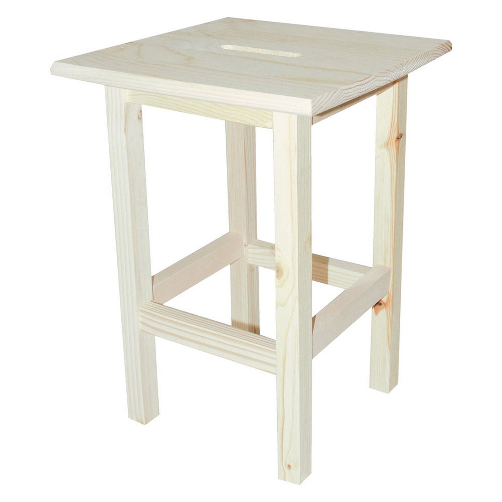 sgabello 'alto' cm 30 x 30 x h 45 - legno chiaro cod:ferx.7909460nlm