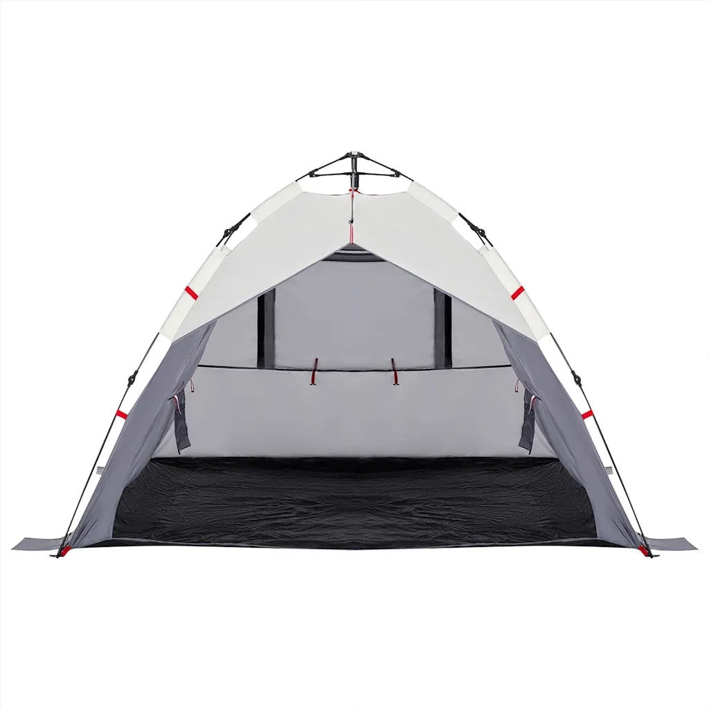 Tenda da Spiaggia 3 Persone Grigio Rilascio Rapido Impermeabile 4005316