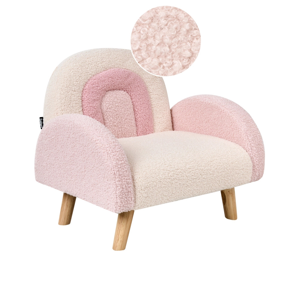 Sedia a dondolo per bambini con Gambe in legno rosa cameretta