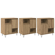 Credenza 3 pz | Madia | Buffet da pranzo | Armadio da pranzo Rovere artigianale 60 x 35 x 70 cm