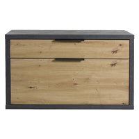 panca monocassetto 1 ribalta linea 'segno' cm. 35 x 85 x h.52 - rovere/grigio cod:ferx.7950280nlm