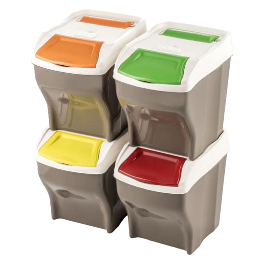 pattumiera raccolta differenziata set 'poker plus' 27 lt. cm 30 x 40 x 37,5 h cod:ferx.8034396nlm