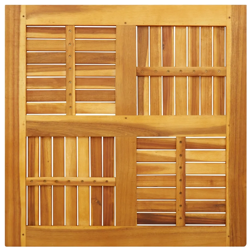 Piano per Tavolo 80x80x2,2 cm Quadrato Legno Massello di Faggio