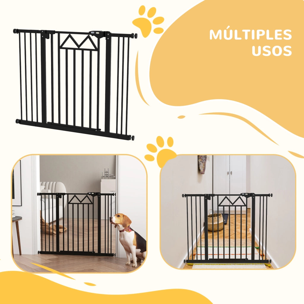 Barriera per Animali Domestici ¨C zephmum ¨C 74-100x76 cm Nero