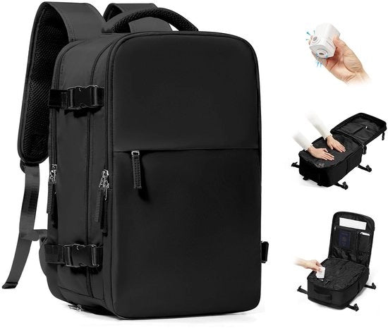 Borsa a compressione 40x30x20 - Bagaglio - Impermeabile - Tasca per laptop - Donna - 50% di spazio di archiviazione extra - Borsa da viaggio
