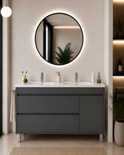 Mobile bagno con lavabo ORIGENBATH CAPRERA senza specchio 120x45 cm doppio lavabo grafite
