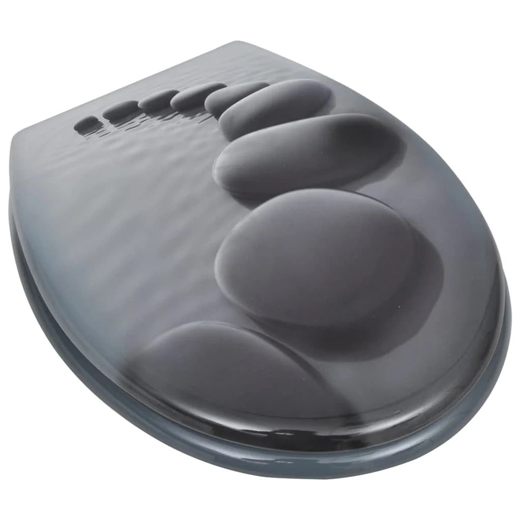 Set di due sedili per WC con coperchio MDF motivo pietra 02_0002947