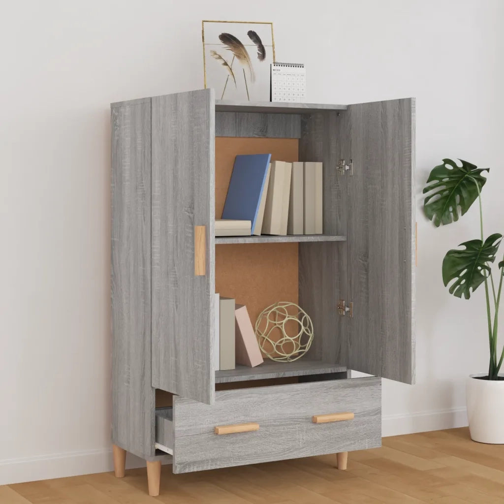 Credenza Grigio Sonoma 70x31x115 cm in Legno Multistrato cod mxl 11888