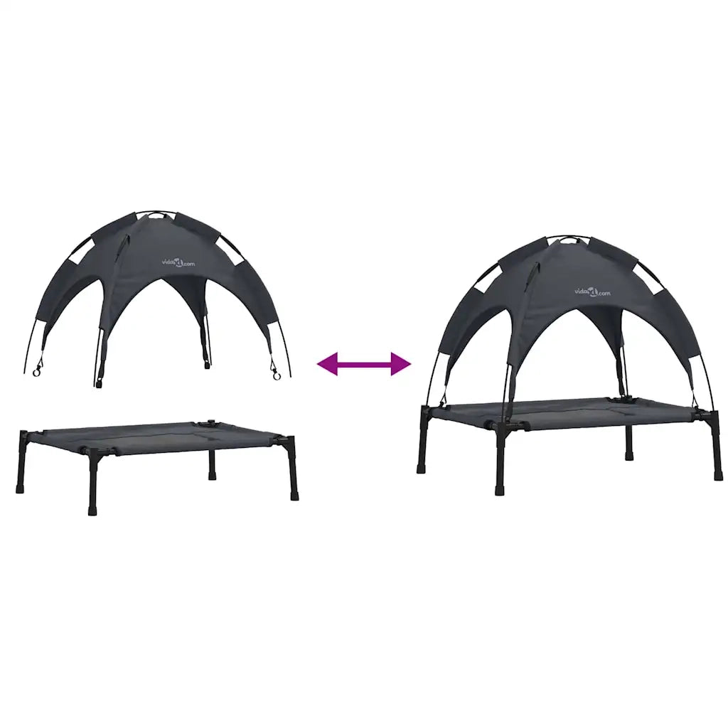Letto per Cani Nero 71 x 64 x 71 cm Acciaio CFW2823171