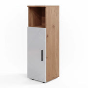 Mobiletto bagno Irma Bianco lucido/Rovere dorato 30 x 95 cm Vicco