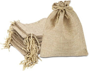 15 sacchetti in juta riutilizzabili 17 x 23 cm con cordoncino - sacchetti in tessuto - sacchetti per accessori - regali di nozze - fai da te