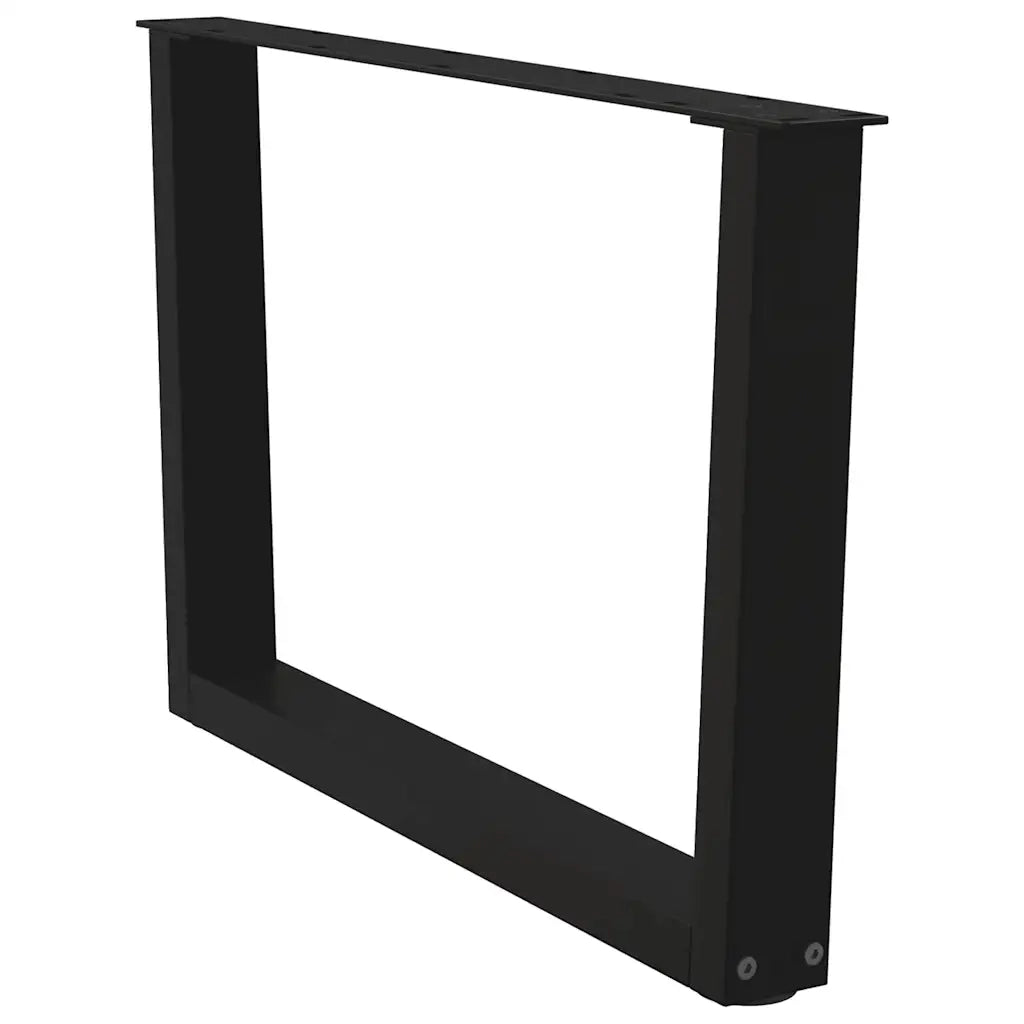 vidaXL Gambe per Tavolino da Caffè a Forma di V 2 pz Nere 70x(42-43,3) cm Acciaio