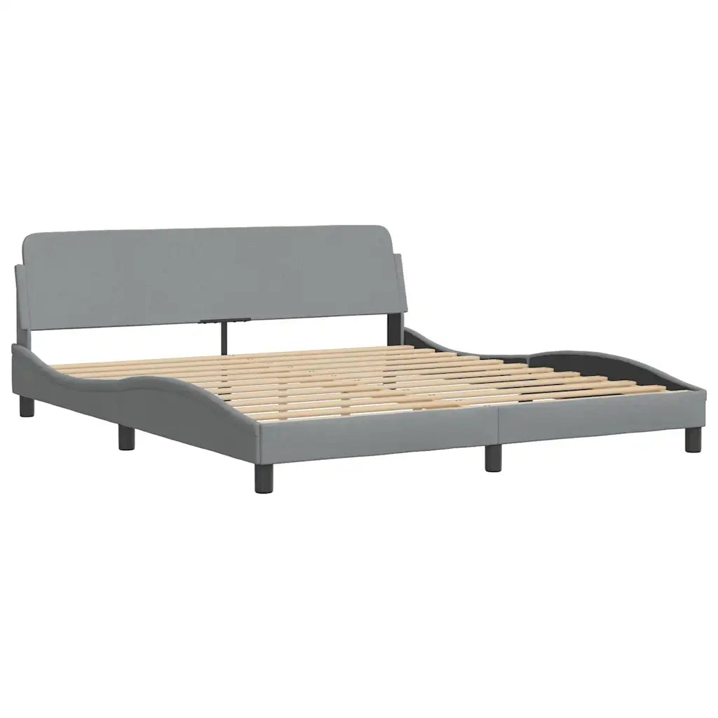 Giroletto senza Materasso Grigio Chiaro 180x200 cm Tessuto 3310615