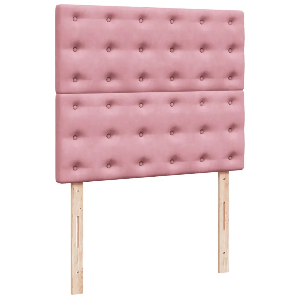 Giroletto a Molle con Materasso Rosa 120x200 cm in Velluto