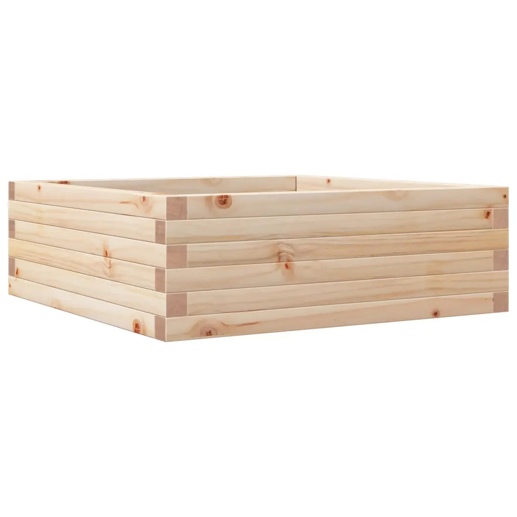 Fioriera da Giardino 70x70x23 cm in Legno Massello di Pino 847193