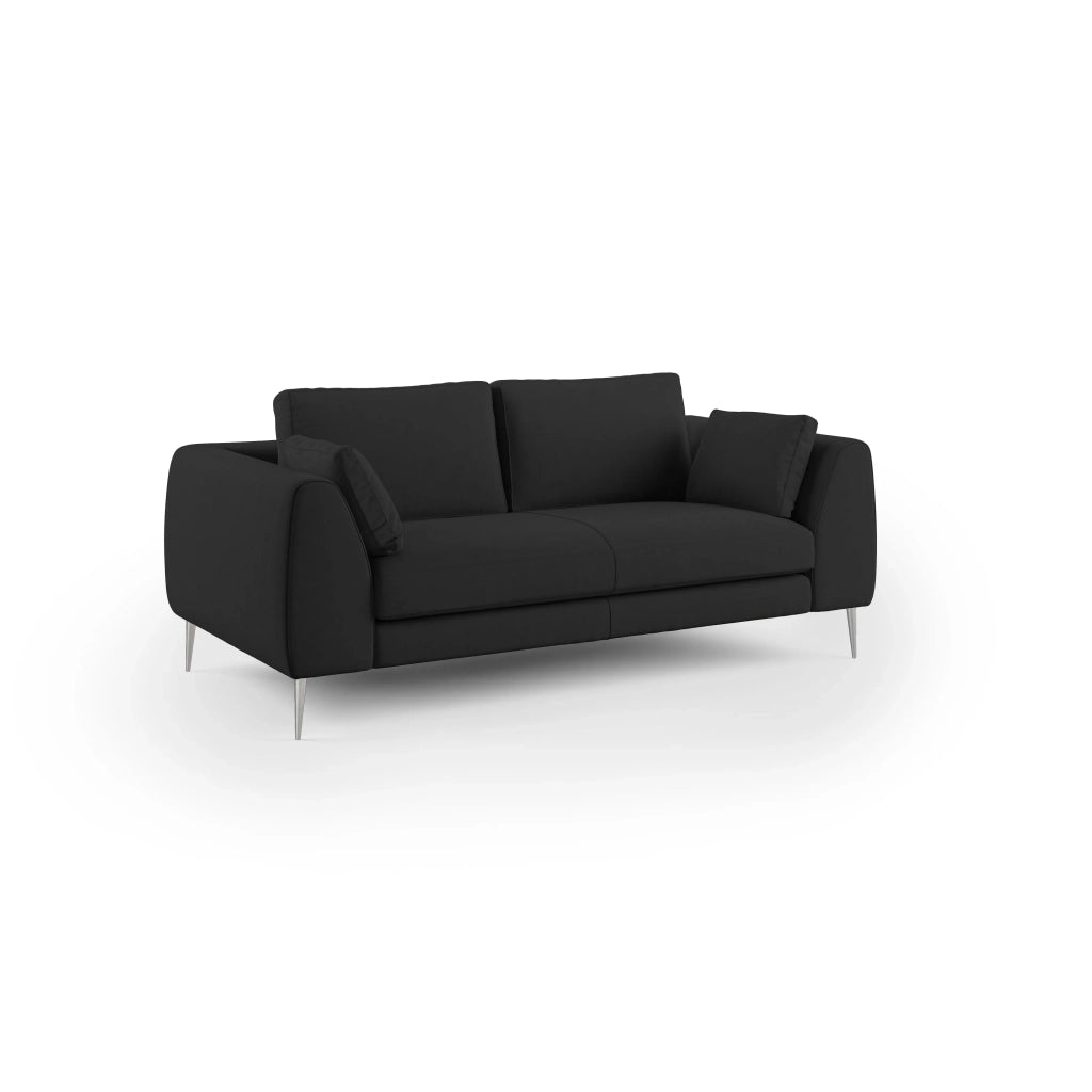 Plano Divano moderno in microfibra tecnica smacchiabile T11 196 cm nero