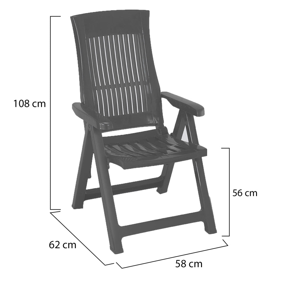 Heflin, Sedia da Esterno una Sedia Made in Italy, Nero Antracite