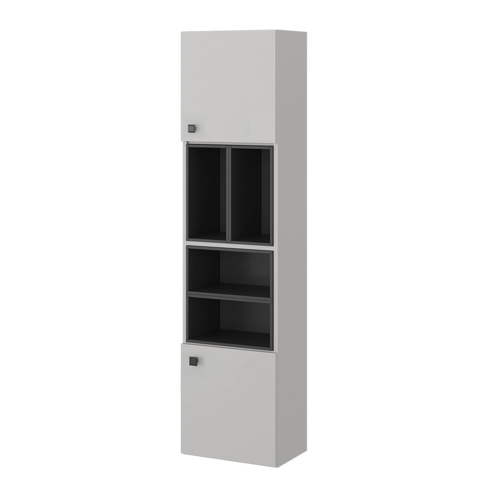 Vicco Armadio per il bagno Grigio 37.5 x 150 cm con anta e vani a giorno
