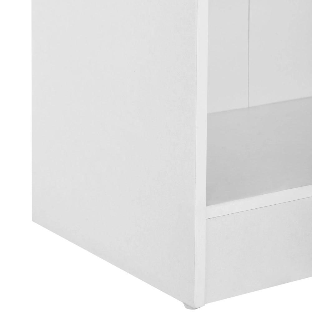 Libreria in truciolato bianco 5 ripiani 5 livelli Unità di archiviazione stile scandinavo tradizionale
