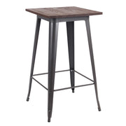 Tavolo in Acciaio Legno cm 60x60x103 - JAKE